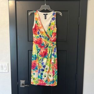 Chaps Women Bright Floral Dress Size Medium